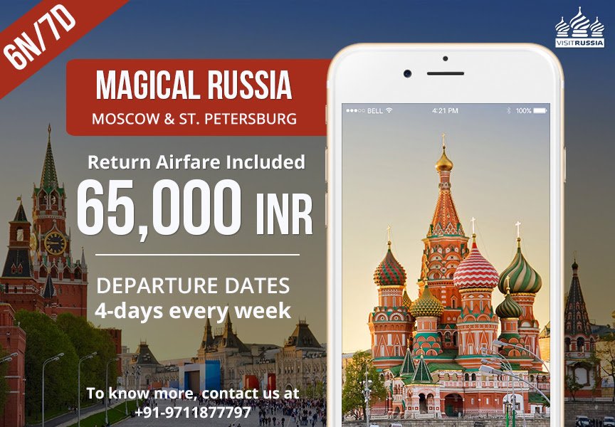 visitrussia2016's tweet photo. Best Time to Get #HolidaysPackage Tours to Russia for 7D/6N!!
Book Now: https://t.co/A1twFQkeLE
#VisitRussia https://t.co/wyaKcTUXUn