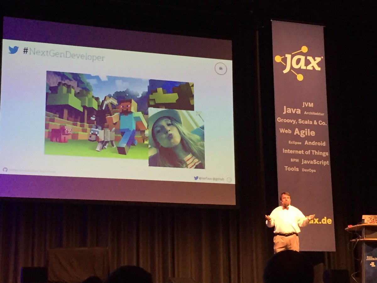 tglassner's tweet image. #NextGenDeveloper is &quot;sprint planning in 5th grade&quot; -cool! 10 years of experience at the age of 18. @leefaus #jaxcon