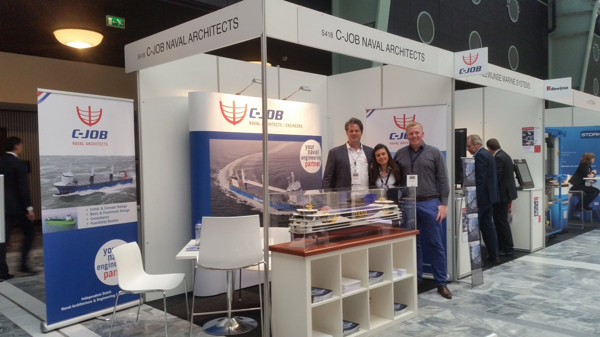 skutsjeredbad's tweet photo. C-Job #Naval Architects is ready for the #MOCE2016 organized by @Navingo | Meet us at S418 / WTC Rotterdam https://t.co/QfkygHE5vy