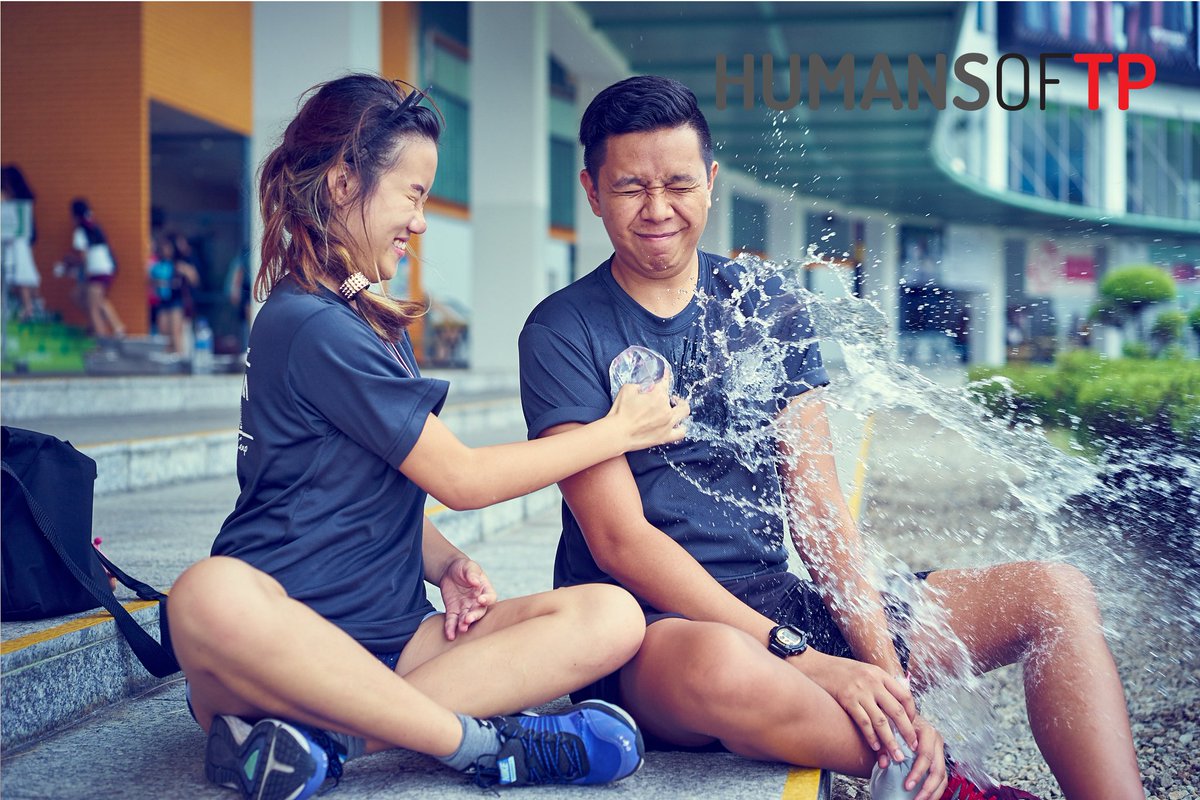 temasekpoly's tweet photo. "Freshies, ready to get soaked?!" #humansoftp #temasekpoly https://t.co/5Krph58yya