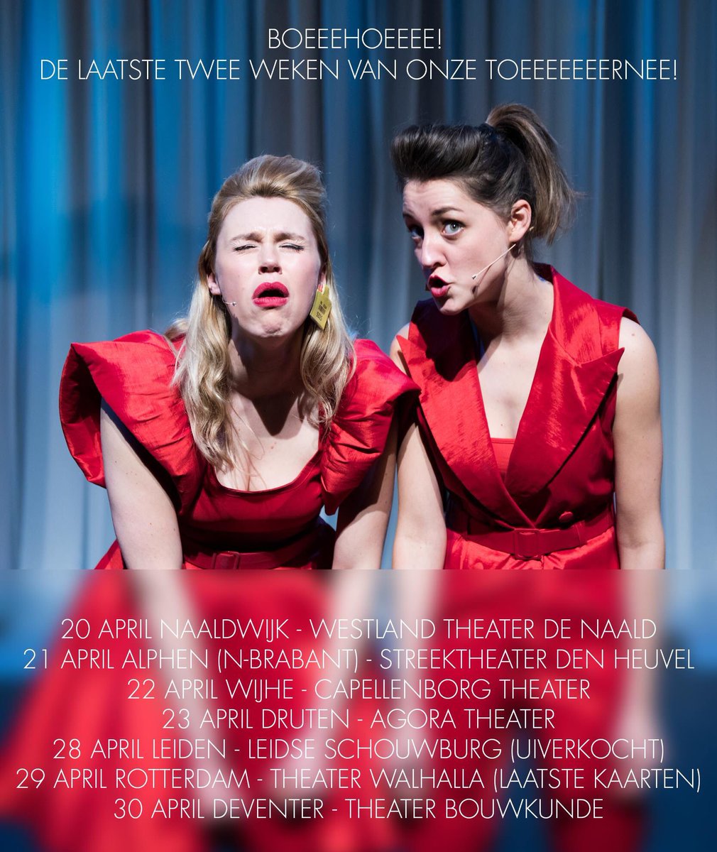 Nog maar 2 weken! Wie zien we @TheaterDeNaald  <a href="/TheatersOW/">Theaters Olst-Wijhe</a> <a href="/AgoraDruten/">Agora Theater</a> @LS1705 @TheaterWalhalla <a href="/BouwkundeTheate/">Theater Bouwkunde</a>?!