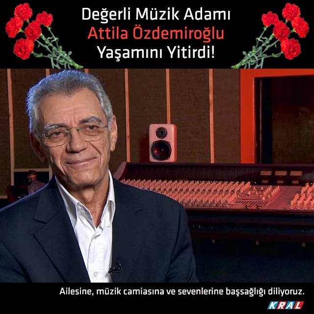 Değerli müzik adamı, usta sanatçı Attila Özdemiroğlu'nu kaybettik. Ruhu şad, mekanı cennet olsun #attilaözdemiroğlu