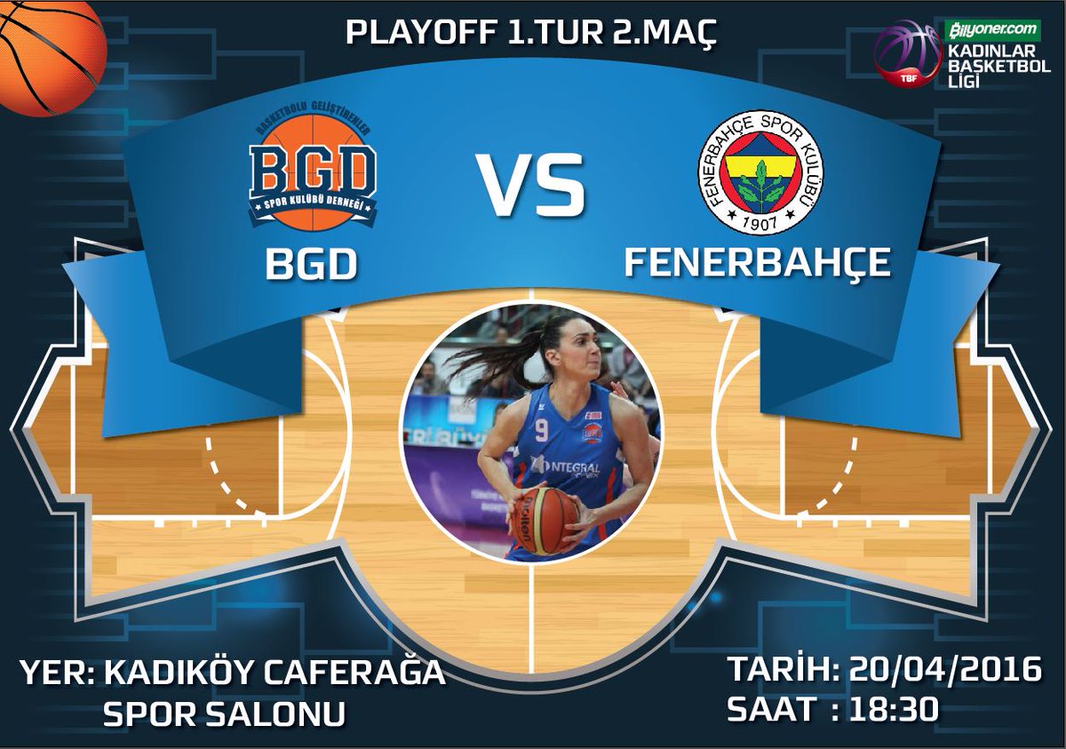 Bilyoner.com Playoff Çeyrek Final 2. maçında Caferağa'da Fenerbahçe ile 18:30'da karşılaşacağız.#trtspor