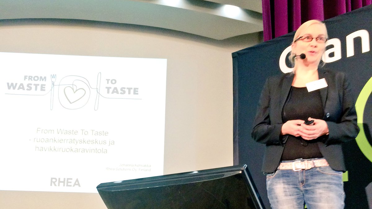 Viimeinen puhuja tuo #kiertotalous-termin käytännön tasolle. #FromWasteToTaste #ruoankierrätys @johannakohvakka
