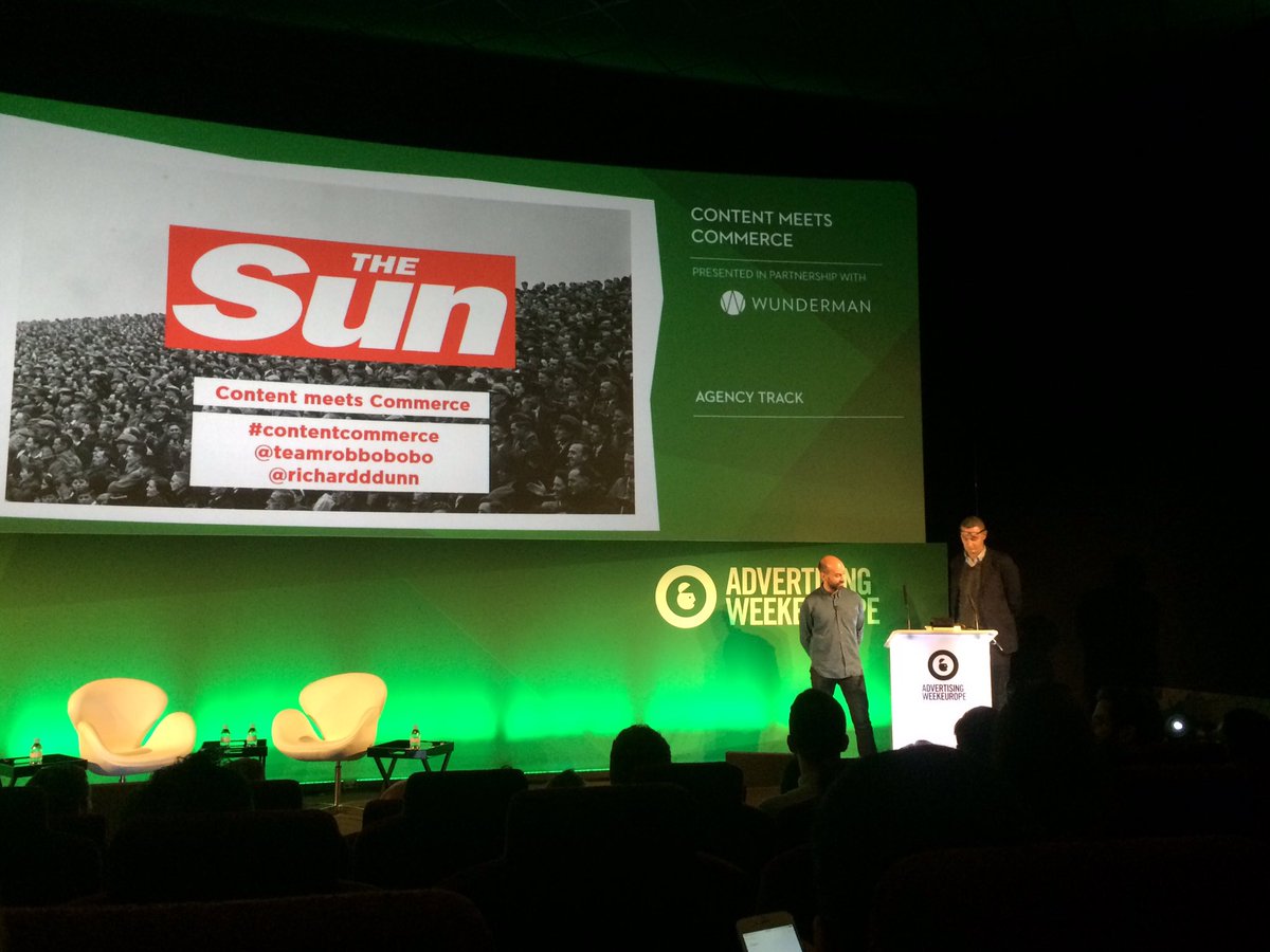 cdaps24's tweet photo. Great pres from @richardddunn and @TeamRobbobobo on how The Sun builds audiences via content @WundermanUK @Adweek https://t.co/k20tkGCISd