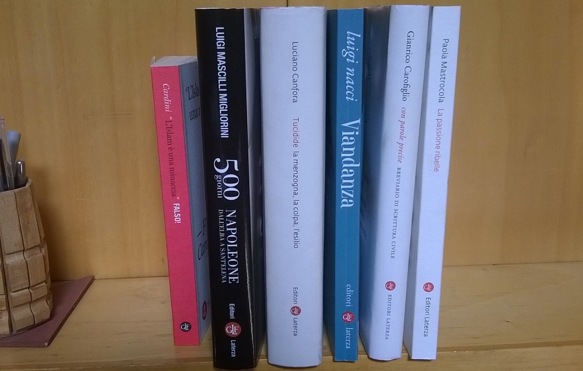 editorilaterza's tweet photo. Nella #toptenlibri: #Cardini, #Mascilli, #Canfora, @luiginacci, #Carofiglio, #Mastrocola... https://t.co/UgV75bS4LW