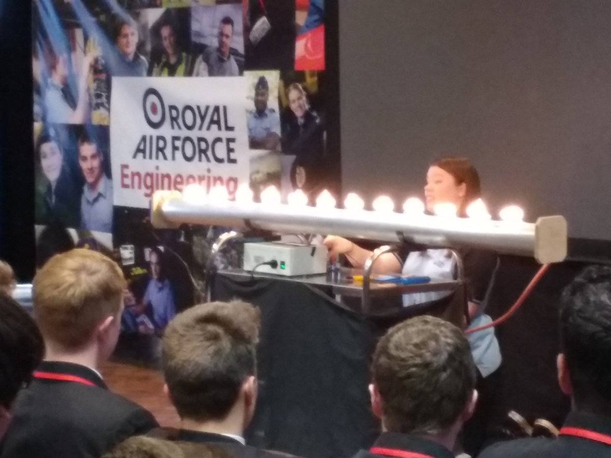 GSA_STEMClub's tweet photo. Drones, VR and a jet engine demo this morning. Brilliant! #STEM @RAF_Eng_Careers #rafroadshow https://t.co/1TwyKj1Kp3