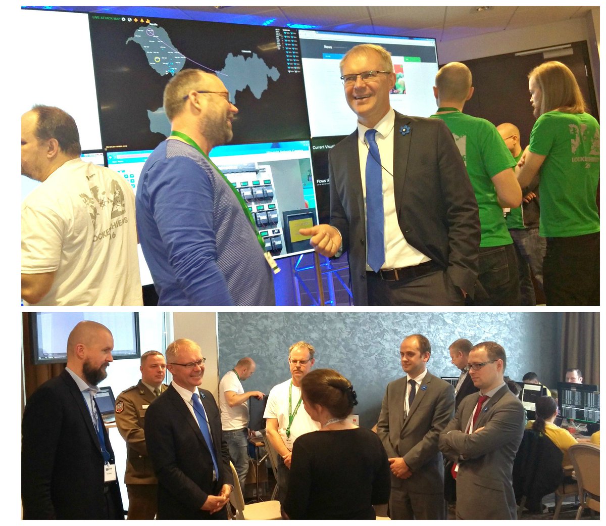 MoD_Estonia's tweet photo. DefMin Hanso going cyber @ccdcoe #LockedShields 2016 exercise #cybersecurity https://t.co/dXF3h5O8lD