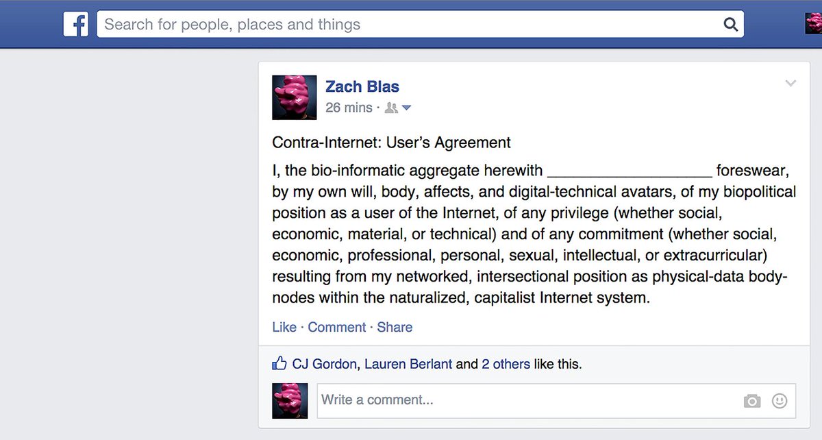 _TheWhitechapel's tweet image. Last chance to book: @zachblas #performancelecture commissioned by @rhizome - Thu @ 7pm. goo.gl/6kOoH8