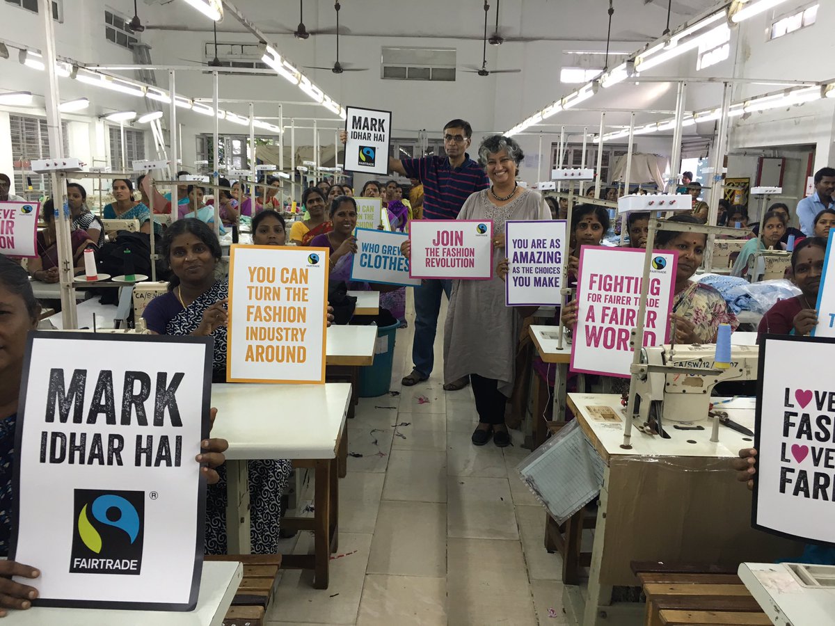 DevinaSingh92's tweet photo. I met the people who made your clothes @SafiaMinney at @MandalaApparels a #Fairtrade garment industry #FTchats https://t.co/1nDfF2vETP