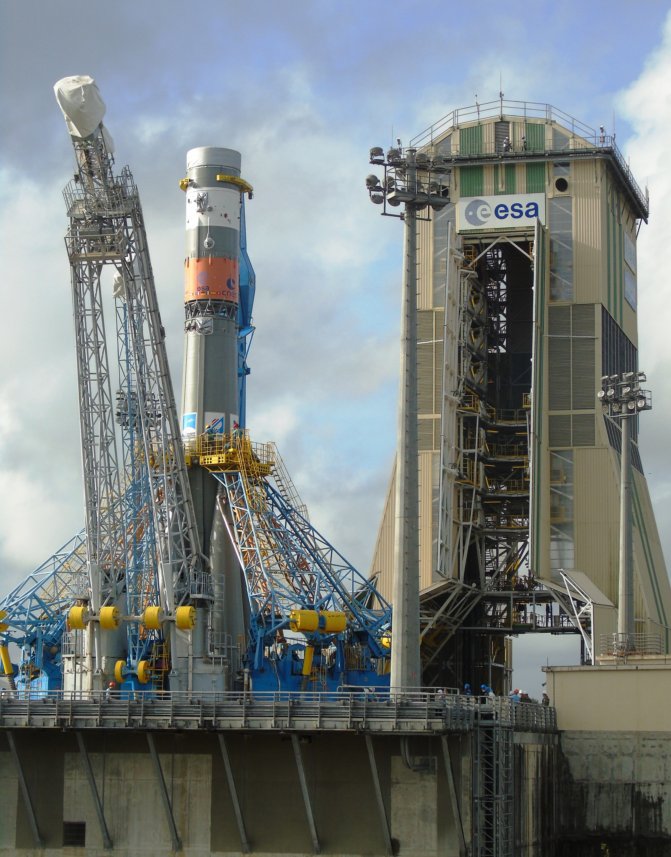ESA_EO's tweet photo. #Blog post from #sentinel1 team Sentinel-1B safely on the launch pad for liftoff on 22 April https://t.co/ZuVhcmAHJ2 https://t.co/K3ZrLlm91h
