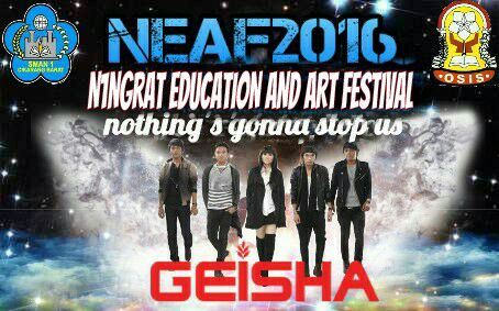 geishaindonesia's tweet photo. Besok, GEISHA akan perform di SMAN 1 Cikarang Barat. Be there! #NEAF2016 https://t.co/gcc5yiHn0o