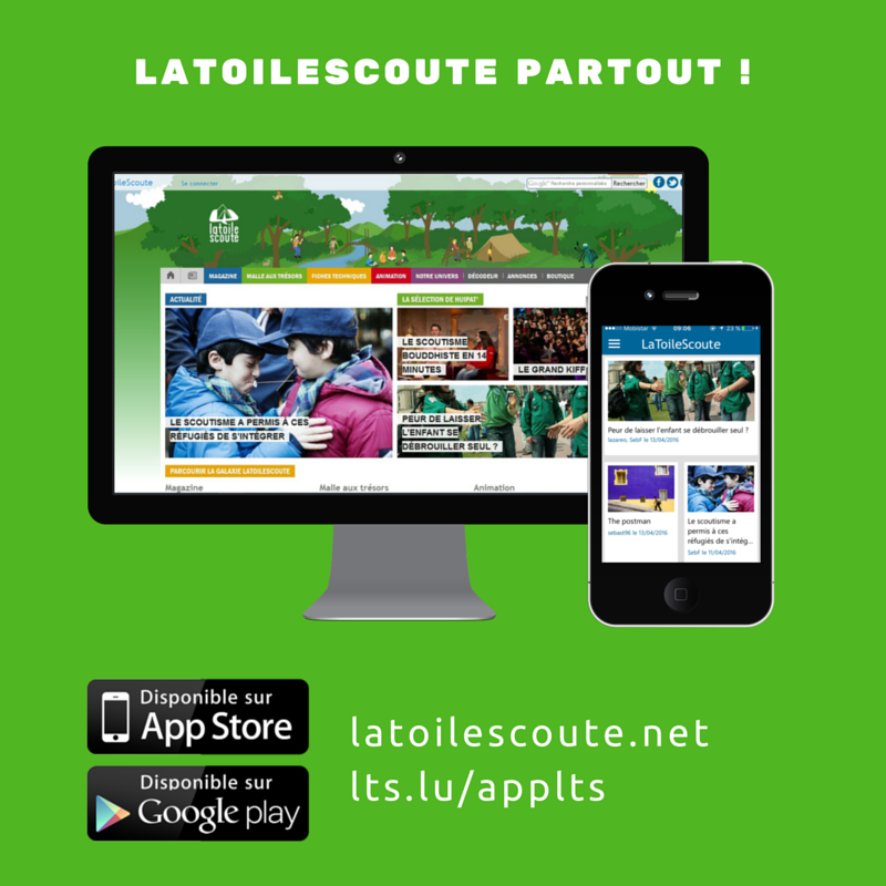 LaToileScoute's tweet photo. LaToileScoute est partout ! Même sur mobile avec l'app ! 
Téléchargez et profitez ! https://t.co/4Q6gHhIzaw