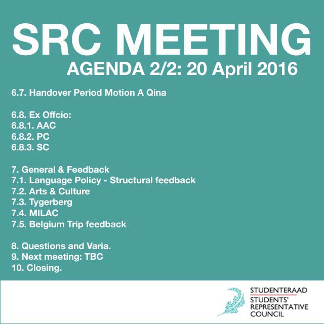Stellenbosch SRC tweet media