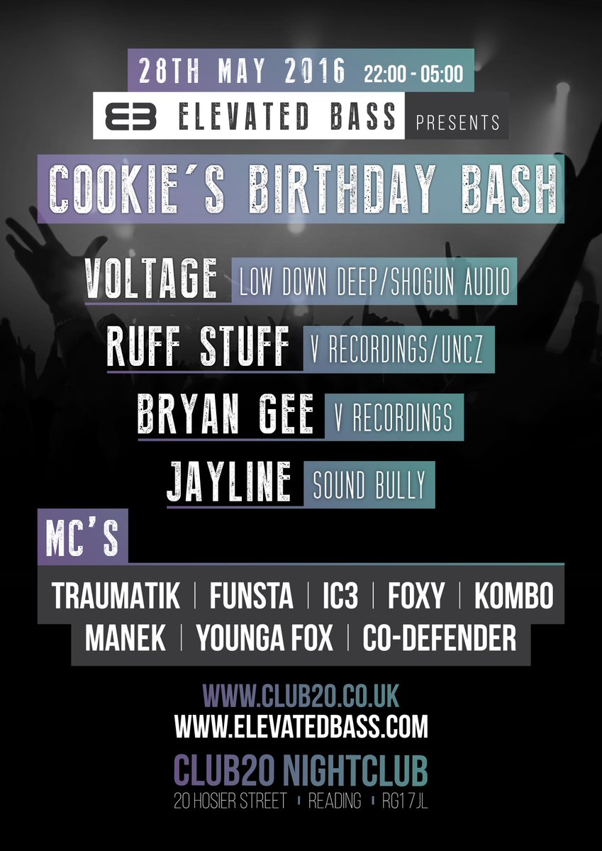 Elevated_Bass_'s tweet photo. TICKET WARNING! Last few 2nd release and VIP LEFT! Get yours today https://t.co/zTflK2znIP @skiddle #cookiesbbash https://t.co/AprAhYrVIl