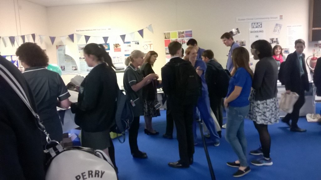 DN_awebster's tweet photo. @bigfuturesshow brilliant show where students are being welcomed by@ESHT@NHS staff!!!#BIGFS2016 https://t.co/nnCFOsR4zI