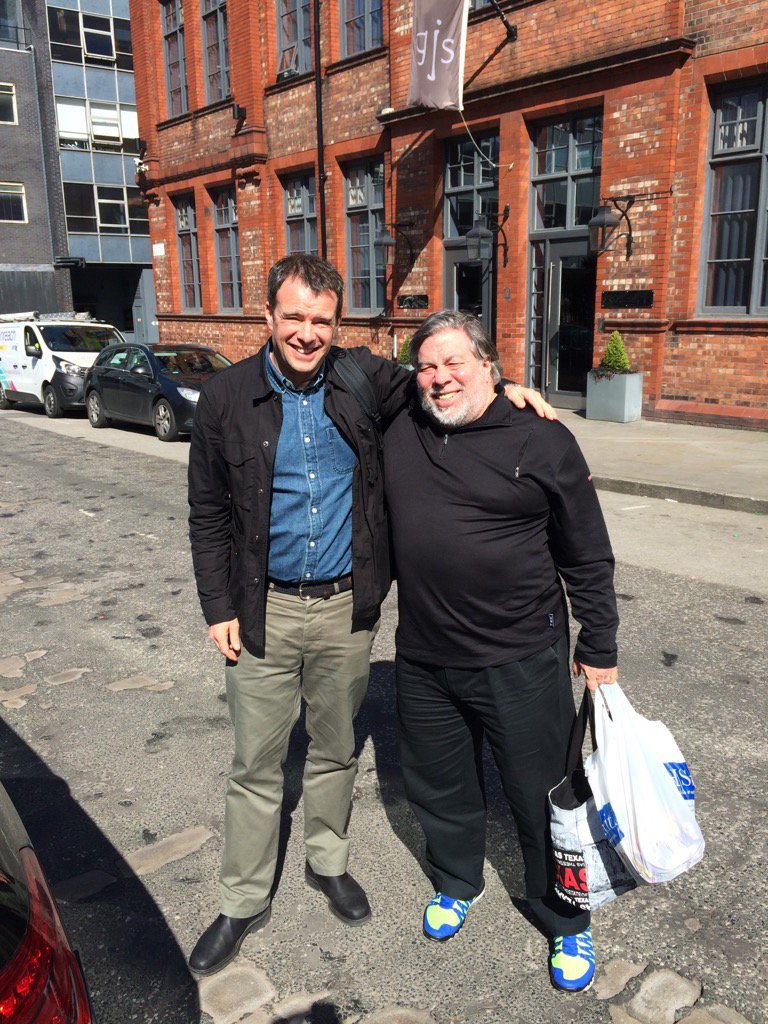 <a href="/stevewoz/">Steve Wozniak</a>, delivered safely to sunny Manchester for @businessrocksuk. What a nice guy.