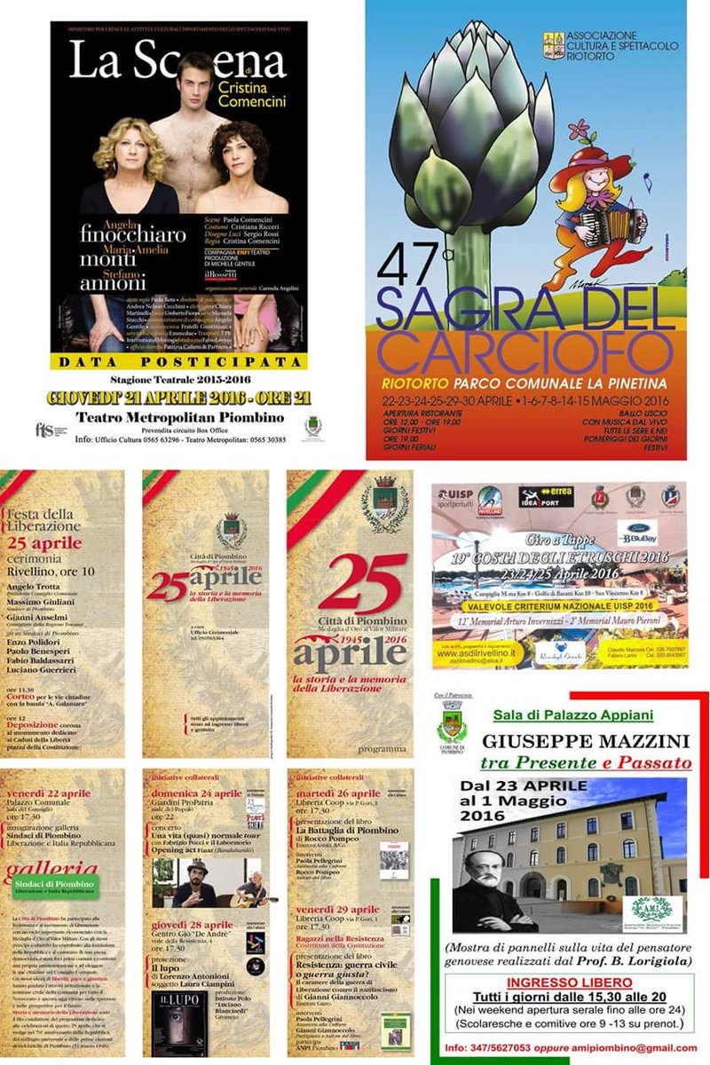 #cosafareaPiombino: ecco gli eventi in programma fino al 25 aprile comune.piombino.li.it/pagina1474_eve…