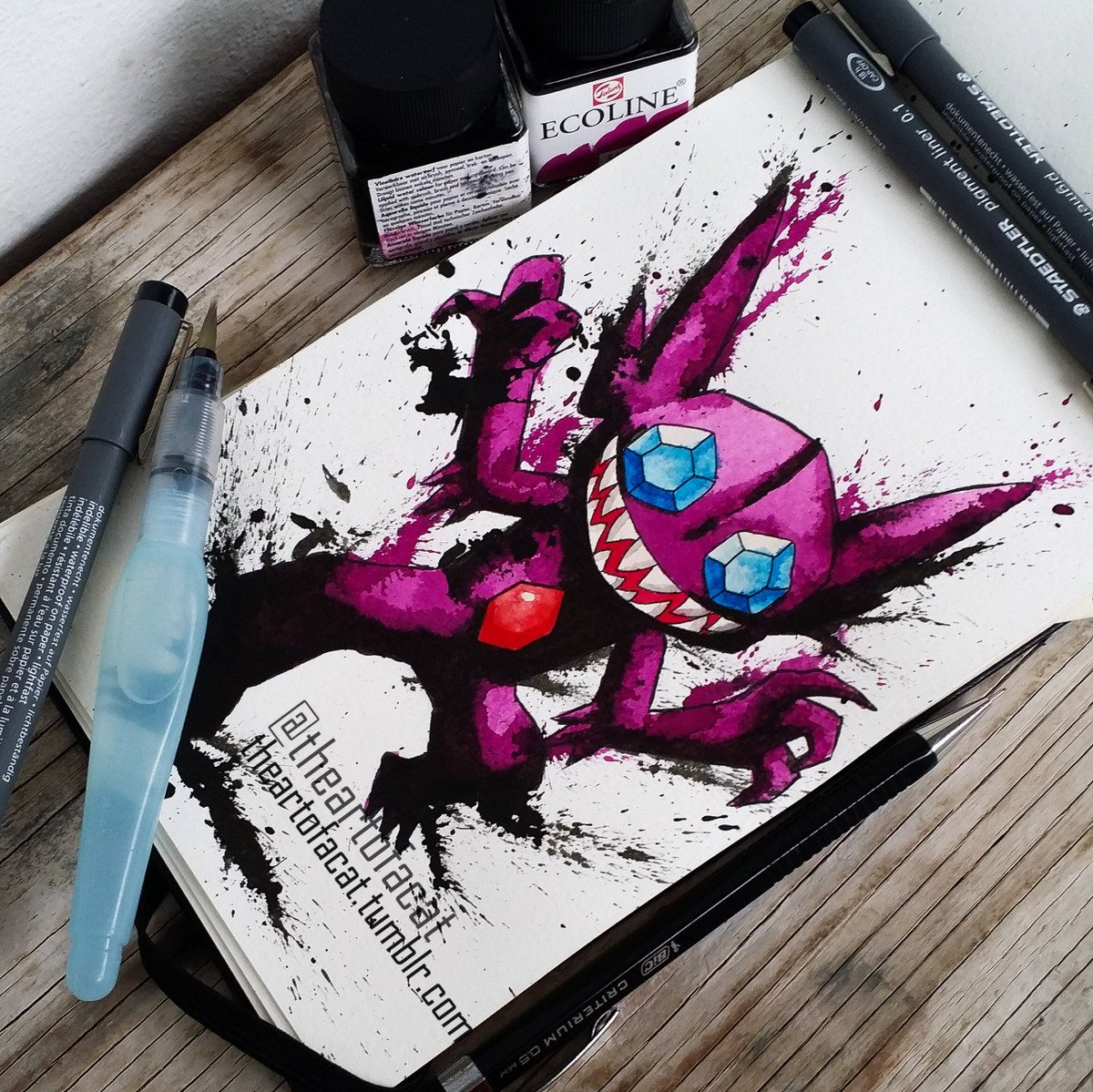 PokeImagen's tweet photo. Sableye.
Artist: Theartofacat [Tumblr] https://t.co/gSb9d0tla7