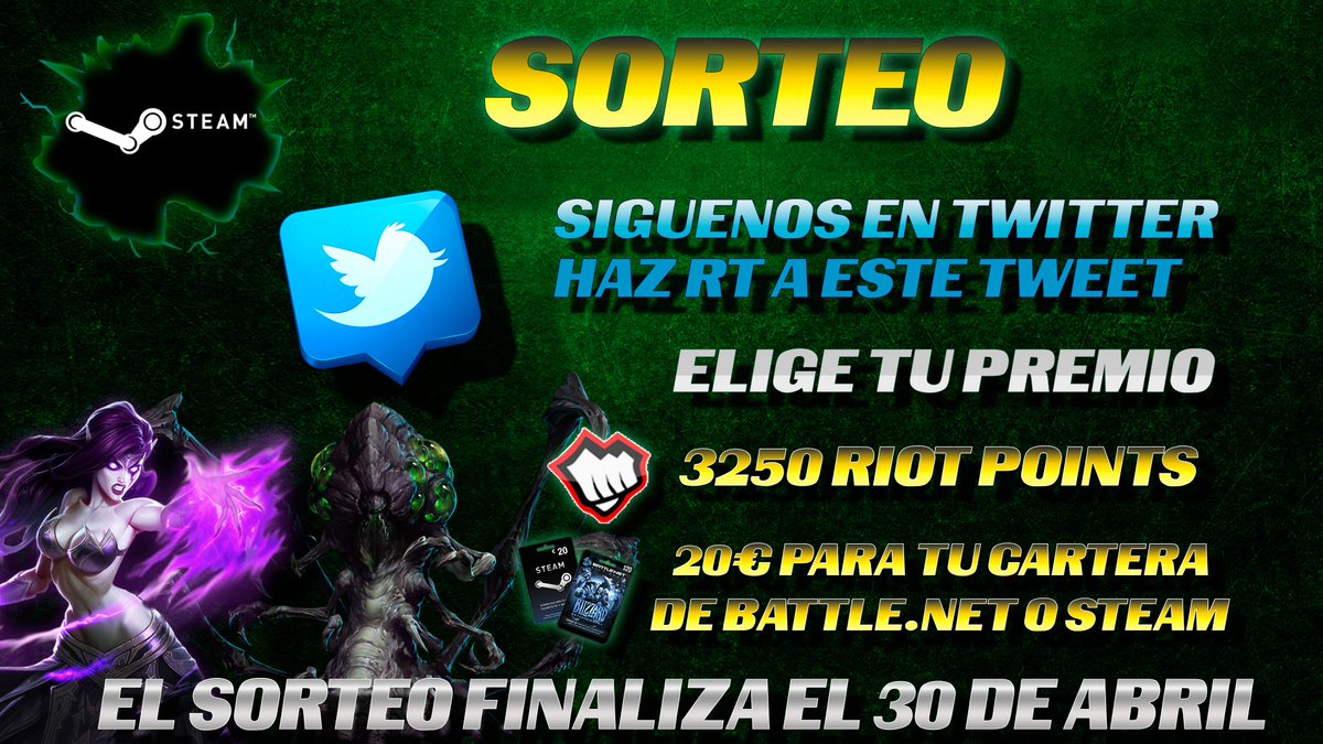 B2_Play's tweet photo. ¡SORTEO! 3250 RP o 20€ en https://t.co/nosNT4OBCM o Steam.
PARTICIPA:
- Sigue a @B2_Play 
- Haz #RT 
Finaliza 30/04 https://t.co/IRZcte5cFx