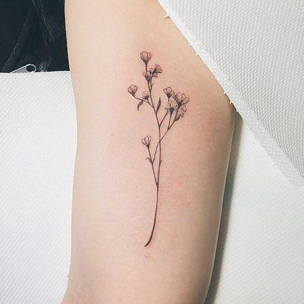 Little Fine Line Poppy Tattoo Temporary Tattoo Flower - Etsy Finland