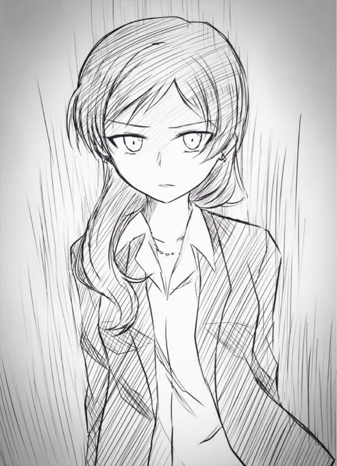 守るために死力を尽くして戦う、そんな用心棒な志保がいてもいい、見てみたいっていうラクガキだよ 