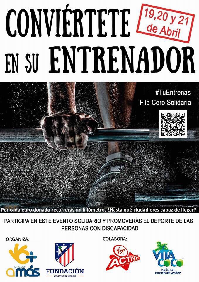 DavidPopMusic's tweet photo. Yo ya he colaborado . Preciosa iniciativa la de #Tuentrenas con @GrupoAMAS @Ocio_AMAS @VirginActiveES #TresAguas https://t.co/DxRIUScrWD