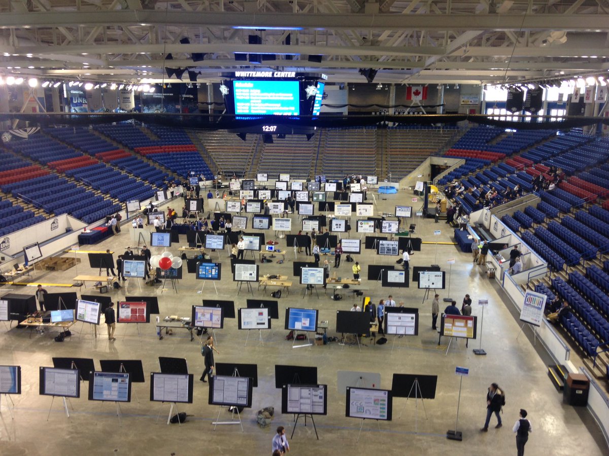 TonyTheEngineer's tweet image. View from my office this afternoon. #EngineeringFair #TheseKidsRock  @UNH_CEPS @UNH_CEPS