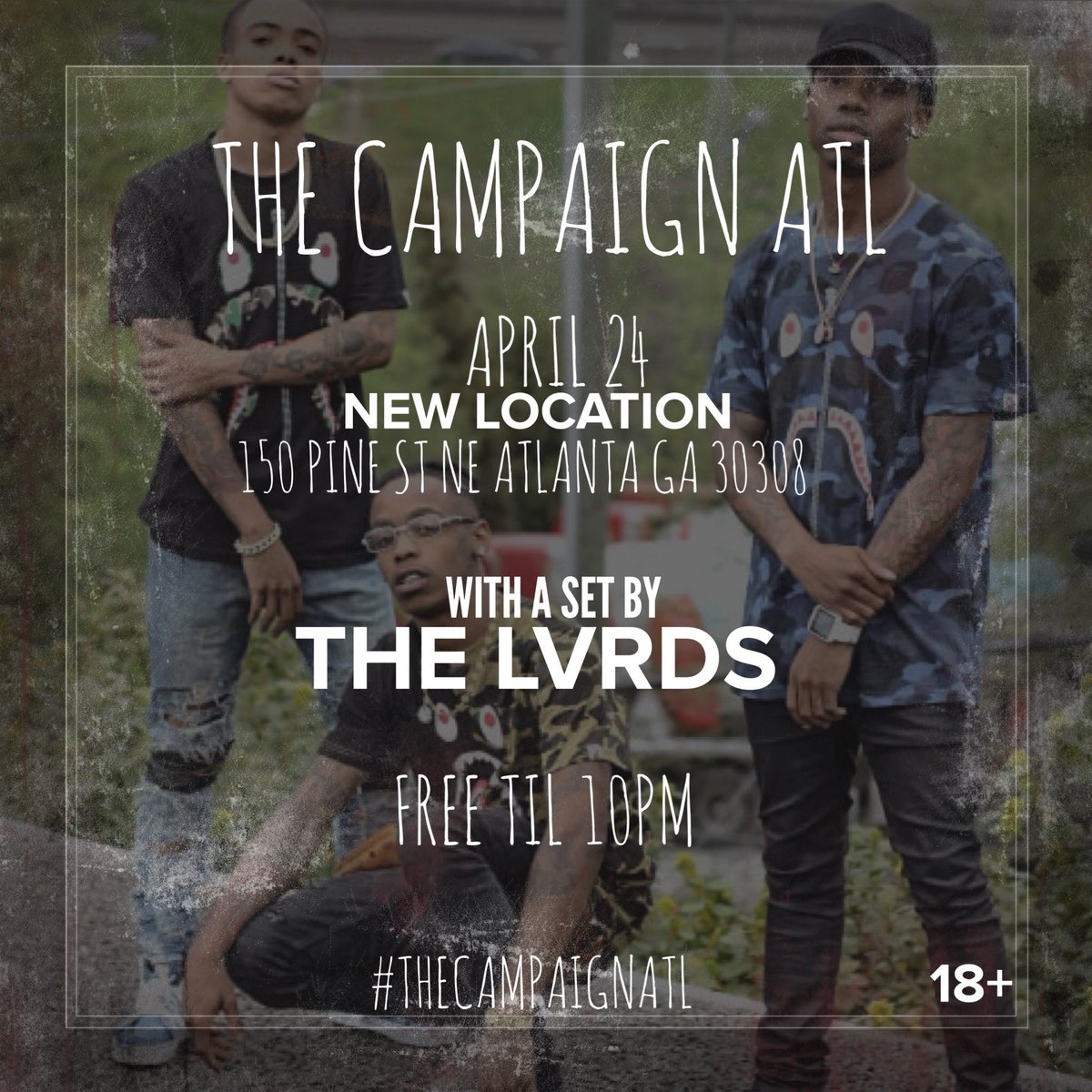 SuperbadInc's tweet photo. April 24th @thelvrds are lit at #THECAMPAIGNATL 😎 S/o to @KarmenRydem &amp; @iamGambinoATL #LvrdLanta 🙏🏾 https://t.co/1UbnaScfHN