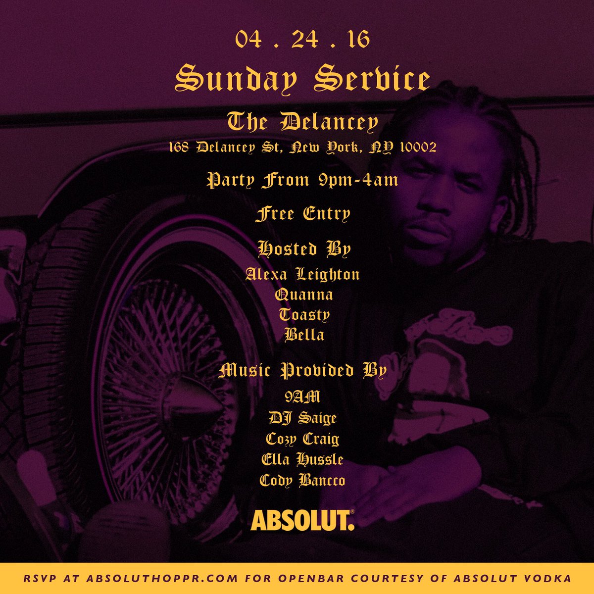 _SundayService's tweet image. This Sunday service we have @DJ9AM  @C0zyCraig @EllaHussle @CodyBanCCo and @therealsaige spinnin!