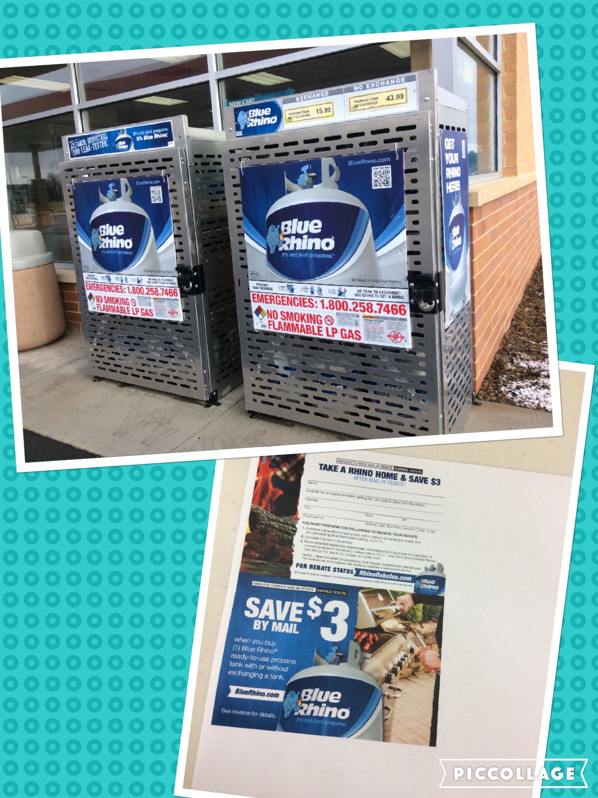 Woodmans Food Market on X: Blue Rhino propane tanks only $40.99 for no  exchange and $12.99 with an exchange after a $3 mail in rebate! Come on…  https://t.co/2aShq4sHwd / X