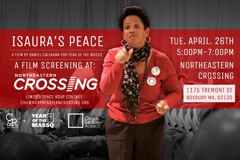 MassQ_Us's tweet photo. My short film "Isaura's Peace" screens @ Northeastern Crossing in 6 Days! RSVP:https://t.co/xmggb6wnbC
#IsaurasPeace https://t.co/Df6NrrlbR2