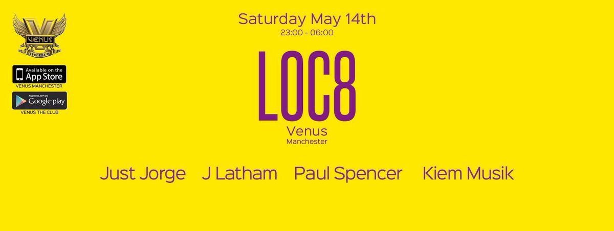 Loc8Manchester's tweet image. Our next event sees @Jorgemeehan headline alongside @paulspencer1978 @DJ_J_Latham and @KiEM_MUSIK. 

BIGGGGG!