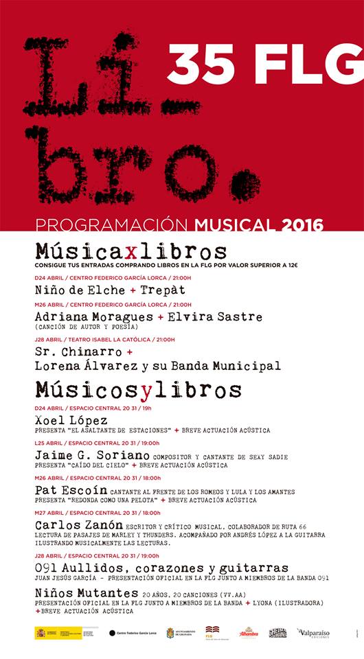 La @ferialibrograna nos trae una programación para no perderse ningún día. Empezamos el domingo. ¿Quién se apunta?