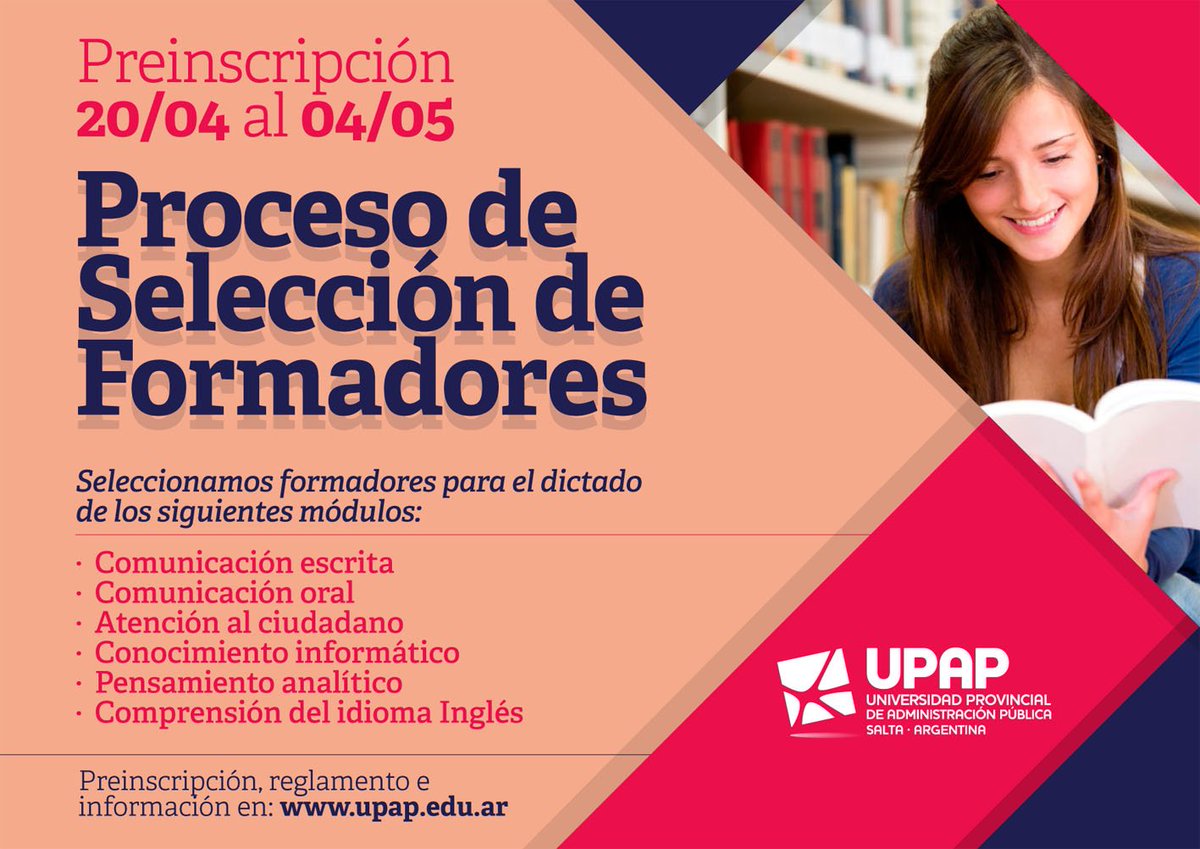 HOY COMIENZA EL PROCESO DE SELECCIÓN... ¡Sumate vos también a la Comunidad UPAP! <a href="/Federicoposadas/">Federico Posadas</a> @Salta_Turismo