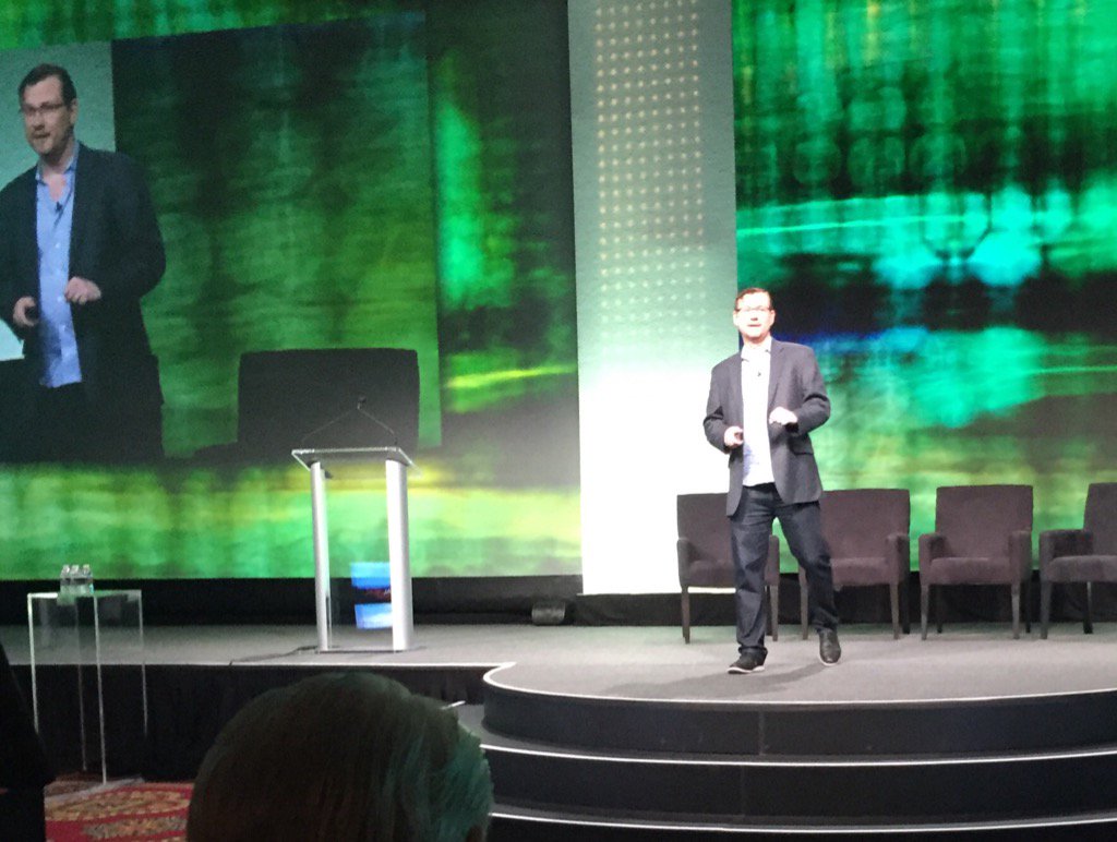 nancyjfletcher's tweet image. Ted Florea of PNYC presents #FeeltheReal at #BigPic16 #OOH