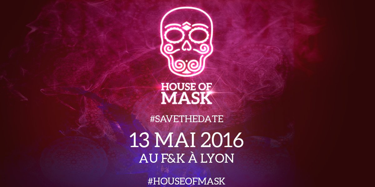 HouseOfMask's tweet image. #SAVETHEDATE J-2 avant la prochaine soirée masquée au @fandkbistroclub ! Prêts à rugir à la soirée #HouseofMask ? 😜