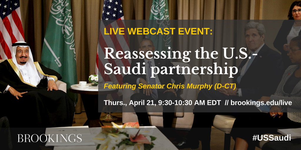 BrookingsInst's tweet photo. Thursday, @ChrisMurphyCT &amp; Bruce Riedel discuss the #USSaudi partnership. Watch live: https://t.co/WYWVwHFrlx https://t.co/hqI8jzl2Hz