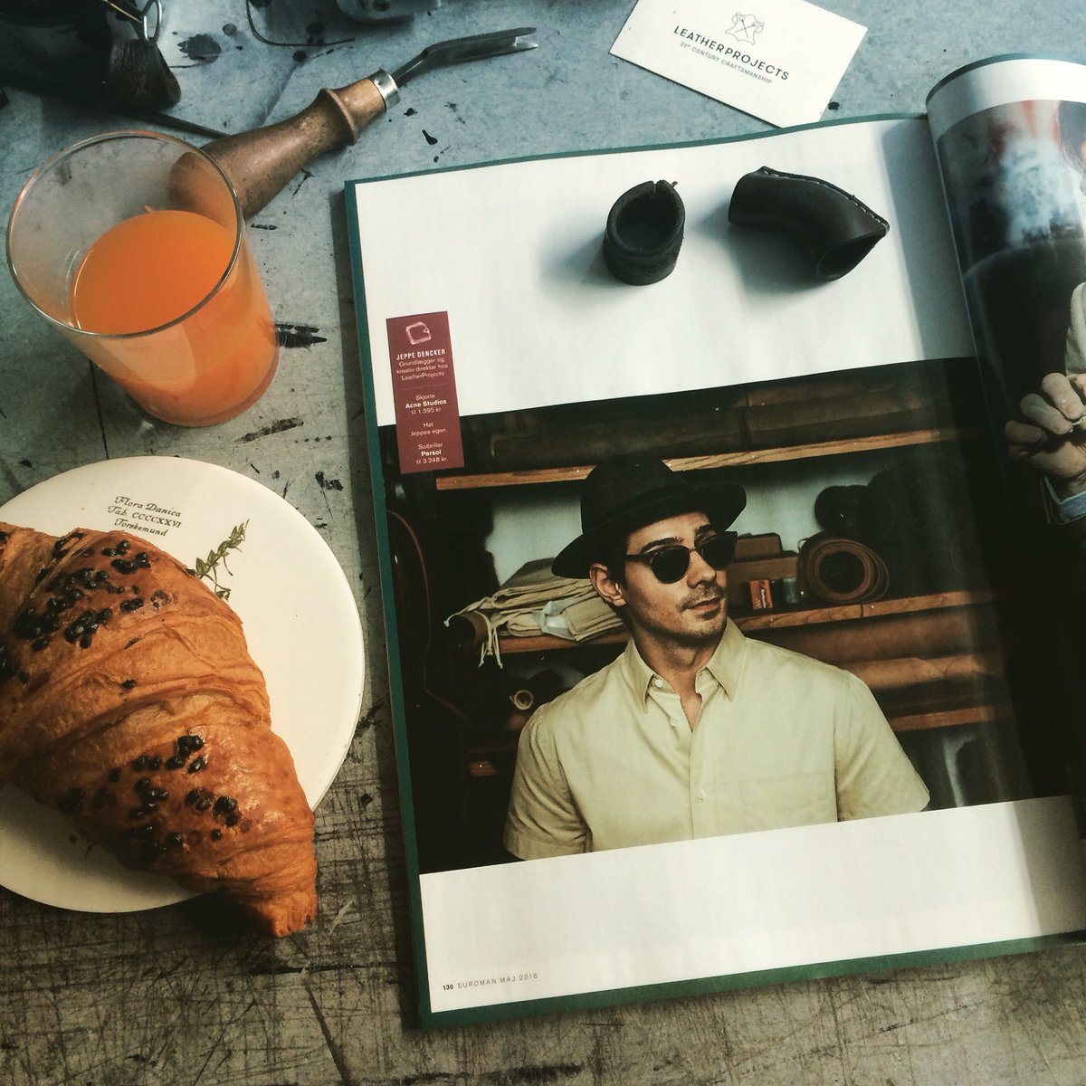 LeatherProjects's tweet photo. Creative director and Founder @JeppeDencker in the May issue of Danish fashion magazine @EUROMANdk https://t.co/QOl0mj37R5