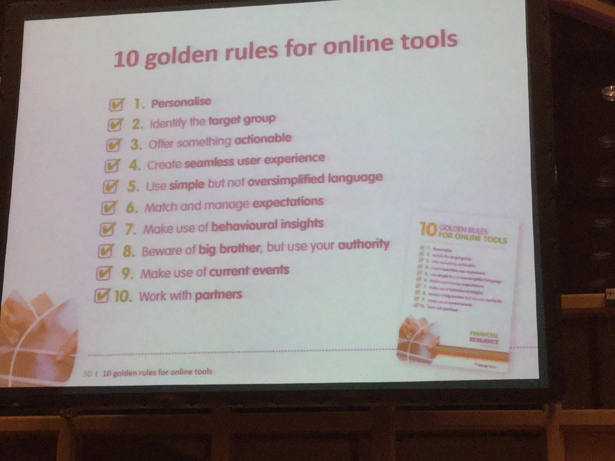 NJones's tweet photo. Ten golden rules for online #finacialliteracy tools courtesy @MoneyWiseNL https://t.co/NV4RLUALje