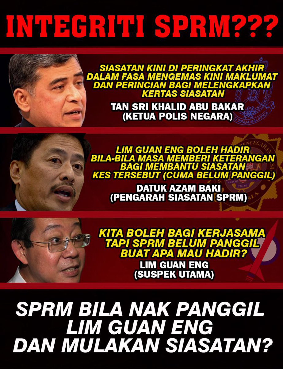 fooloaa1122's tweet photo. SPRM Bila lagi Nak panggil @limguaneng untk Siasatn???Tiada Tindakn Langsung!! https://t.co/sytTKNb52P @mai_lahh @izharabutalib