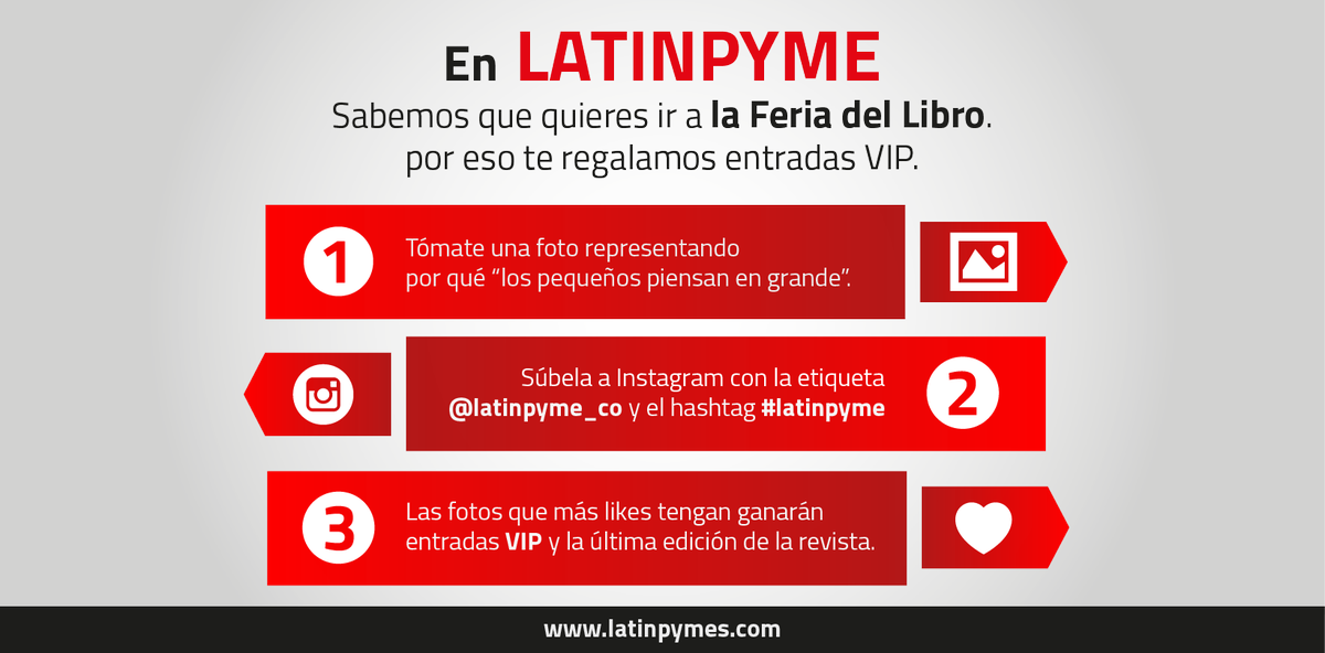 Latinpyme's tweet photo. Sabemos que quieres ir a la feria del libro, por eso te regalamos entradas VIP. #filbo #FilBo2016 #latinpyme https://t.co/02m23Pp7Fo