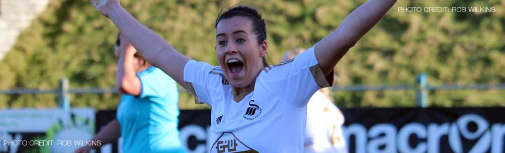 WomensSoccerUtd's tweet photo. Katy Hosford: Scoring a goal for the Swans is a feeling I can’t describe - https://t.co/Pf6RW2vWc0 [Pic:Rob Wilkins] https://t.co/FaXsSi1VLU