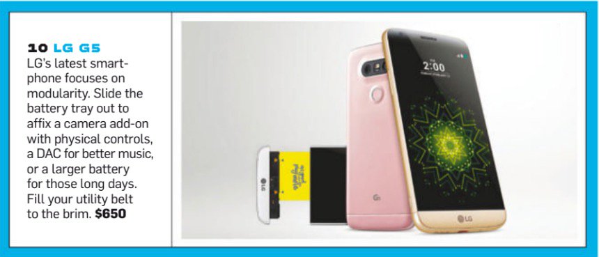 TonyRiveraPR's tweet photo. LG G5 in the top 10 gadgets list in Popular Science Magazine.. #lgg5sprintne https://t.co/v2lcfVQh1T