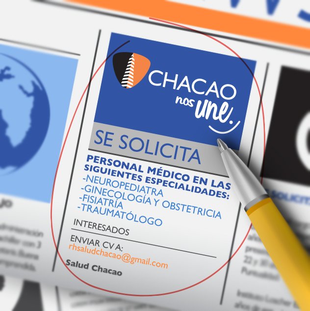 SaludChacao's tweet photo. Estamos en la búsqueda de personal médico para trabajar por  @Chacao. https://t.co/w7G3dCpAeB