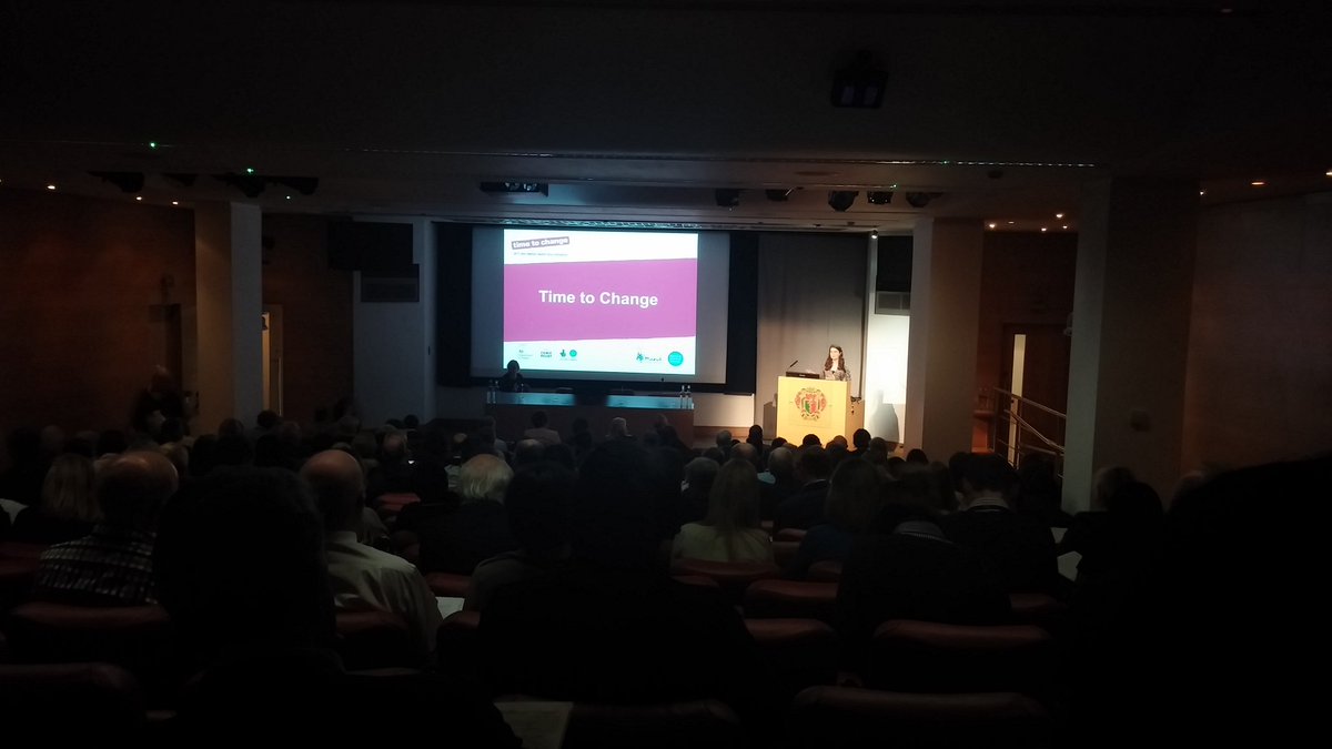 FOMNews's tweet photo. #TheMindAtWork welcomes @TimetoChange to the stage to discuss tackling mental health stigma. @SOMNews @RoySocMed https://t.co/ytv58pRrxr