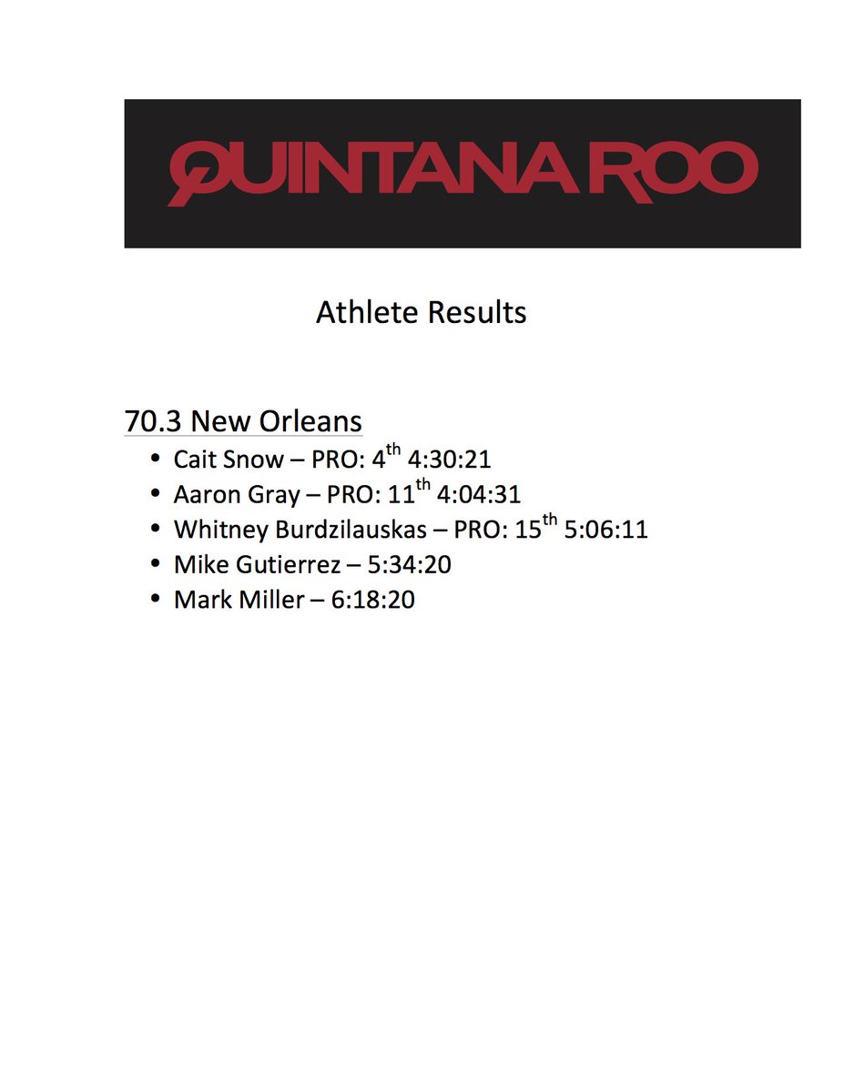 quintanarootri's tweet photo. Congrats to all the 70.3 New Orleans finishers last weekend! https://t.co/nyb5TEmv08