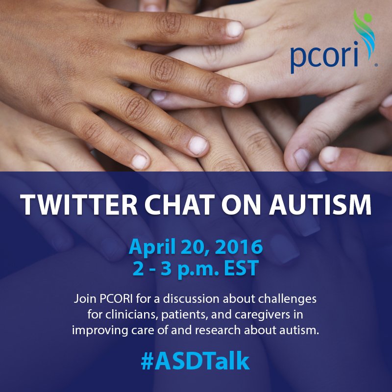 TODAY! Have something to say about your experience with #autism? We’re hosting a Twitter chat at 2pm. Use #ASDTalk!