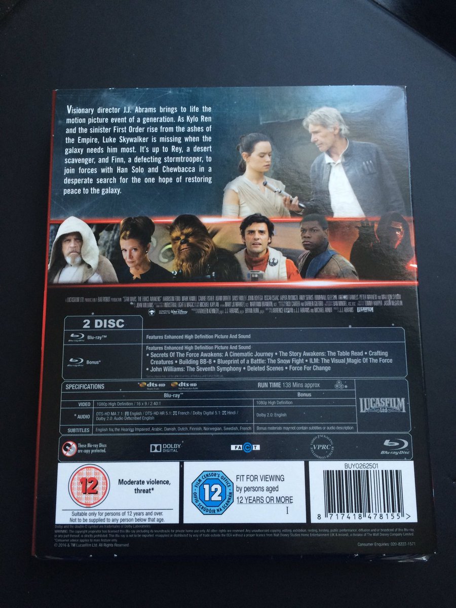 Quantum_Sheep's tweet photo. This will be a day long remembered...
My copy of #StarWarsTheForceAwakens is finally here! \o/
#StarWars #bluerey https://t.co/XxifYT5ShB