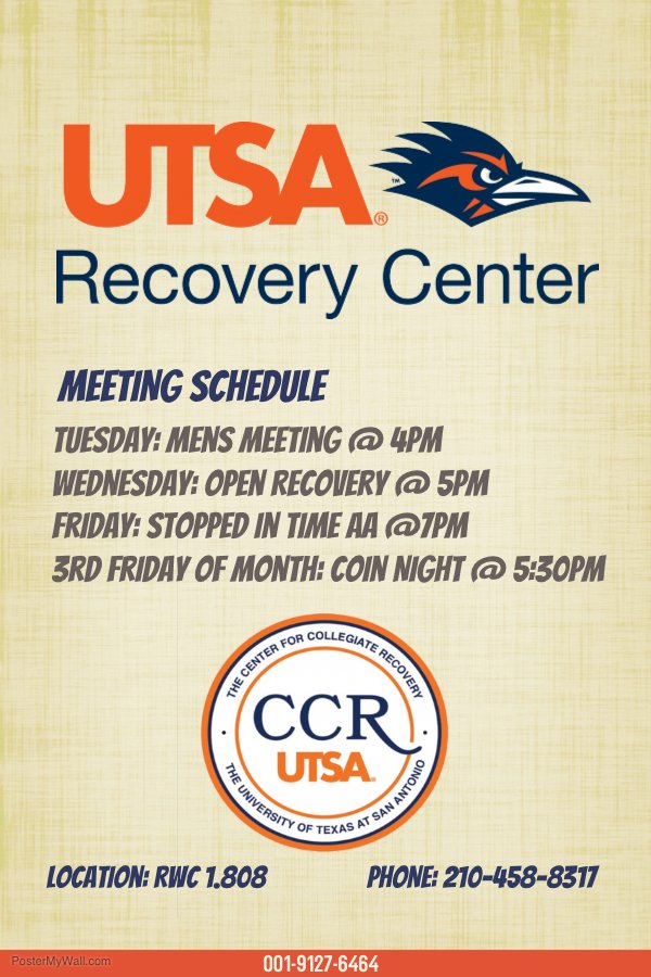 Wednesday is our favorite of the week! Join us for Open Recovery #UTSA #RecoveryWorks